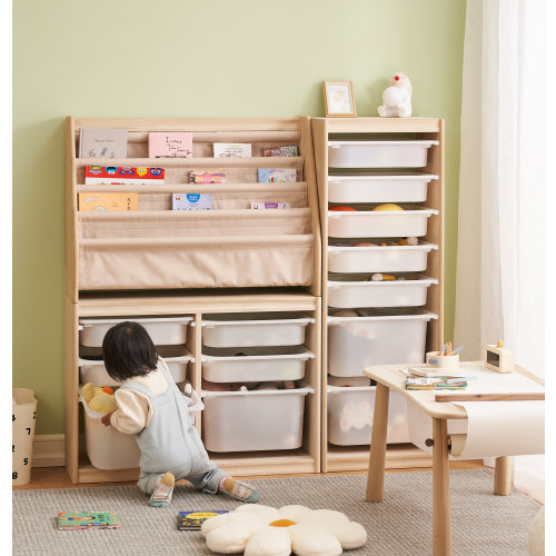 Toy chest best sale bookcase combination